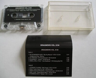 DRAGNEWS VOL. II/94 *RARE GERMAN PROMO CASSETTE TAPE* ROCK, HIP-HOP, DANCE MUSIC - Image 1 of 3