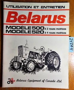 Belarus 500 2WD 520 4WD Tracteur Manuel du Proprietaire French Only - Picture 1 of 13