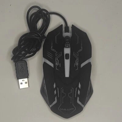 LVLUP PRO RGB BACKLIT GAMING MOUSE WITH DPI SWITCH Black Changes Colors - Image 1 of 4