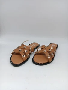 Seven 7 Lucci Flat Women's Sandal- Tan- Size 6 - Picture 1 of 23