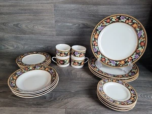 Set 20pc White/Floral Design Gibson China - Picture 1 of 20