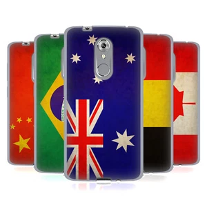 HEAD CASE DESIGNS VINTAGE FLAGS SOFT GEL CASE & WALLPAPER FOR ZTE PHONES - Picture 1 of 7