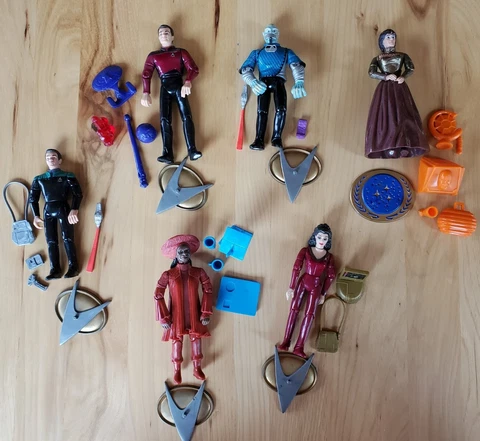 VTG 1993 1994 Star Trek The Next Generation Action Figure Lot Q Mordock Guinan Cover