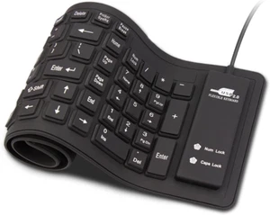 sungwoo Foldable Silicone Keyboard USB Wired Waterproof Rollup Keyboard for PC - Picture 1 of 11