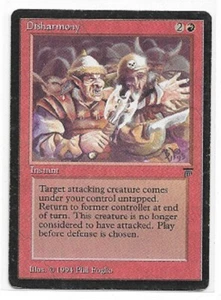 Cartas mágicas Magic The Gathering 1x Disharmony Legends juego moderado, inglés - Imagen 1 de 2