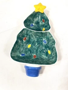 vintage christmas tree serving dish great for candy dips etc - Picture 1 of 7