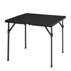 34 inch Portable Folding Card Table with Carrying Handle, Black - Picture 1 of 4