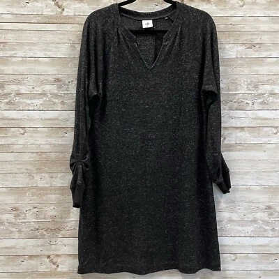 Suéter CAbi Mujer Talla M PJ Vestido Mangas Largas Acanaladas Negro Gris Jaspeado #3829 Foto 1 de 4