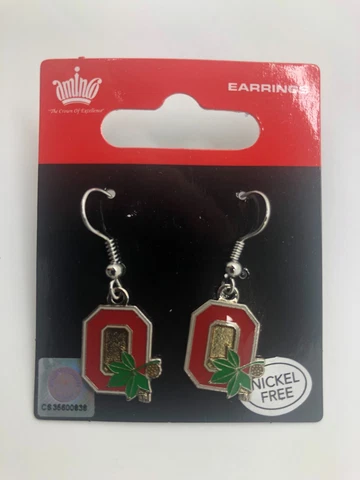 Ohio State Buckeyes Earrings - J Hook - Ohio State University Buckeyes Earrings Cover