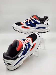 Adidas Men's Lexicon 94 Hi-Res 2019 Sneakers, White w/Black, Orange, Blue Accent - Picture 1 of 4