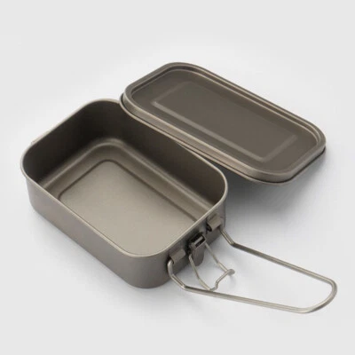 700ml Outdoor Survival Lightweight Pure Titanium Mess Tin Fast Cooking Mess Kit - Image 1 of 4