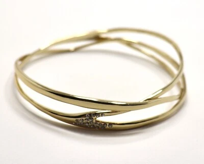 PULSERA BANGEL ASIMÉTRICA ALEXIS BITTAR ORO FUNDIDO CON CRISTAL Foto 1 de 4