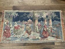 Vintage Approx 36" x 19 "Tapestry Of Victorian  Masquerade Ball 