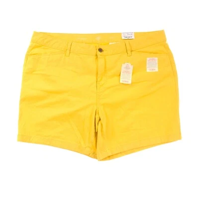 St. John's Bay Yellow Mid Rise Shorts Womens Plus 20W - Image 1 of 4
