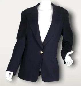 {JH COLLECTIBLES} Jacket/Blazer Navy Blue Oversized 100% Wool Lined Dressy ~16 - Picture 1 of 4