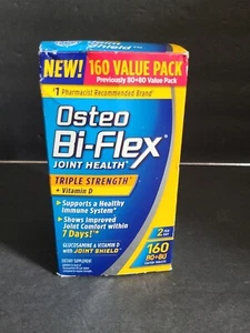 Osteo Bi-Flex Joint Health Triple Strength +Vitamin D, 160 Tablets Exp 03/25 New - Picture 1 of 17