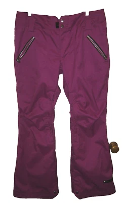 RIDE SNOWBOARDS SKI PANTS WOMENS SZ M NEON PURPLE STRATA HD11 ZIP PKTS BOOT EUC - Image 1 of 4
