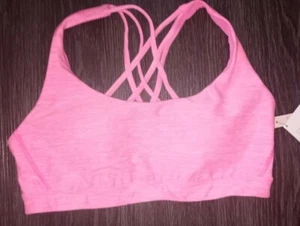 Victoria's Secret strappy back sport bra NEW size large hot pink - Picture 1 of 3