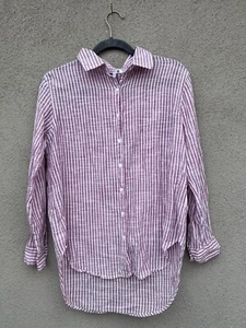 Sundry Striped Cotton Button Down Shirt Faded Red and White Size S - Picture 1 of 4