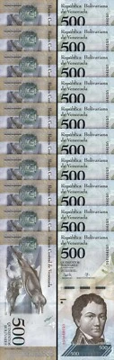 Venezuela 500 Bolivares 2017, UNC, 10 Pcs LOT, Consecutive, P-94 - Image 1 of 4