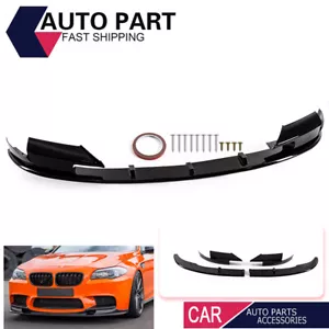 FOR 2011-2016 BMW 5 Series F10 M5 Front Bumper Spoiler Splitter Lip Glossy Black - Bild 1 von 10