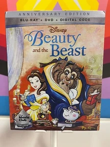Beauty And The Beast Blu-ray With Disney Movie Club Exclusive Slipcover NEW - Picture 1 of 2