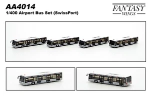 Airport Bus Set (SwissPort) Scale 1/400 (Set of 4) Fantasywings AA4014 - Picture 1 of 1