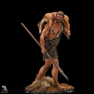 Prehistoric Man Hunter 54mm Painted Toy Soldier | Collectible - Picture 1 of 5