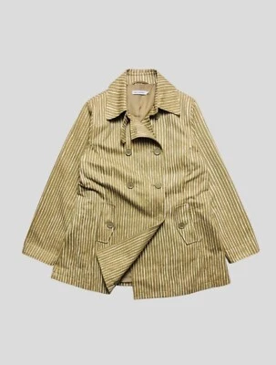 Marimekko Striped Cotton Trench Coat Size M - Image 1 of 4