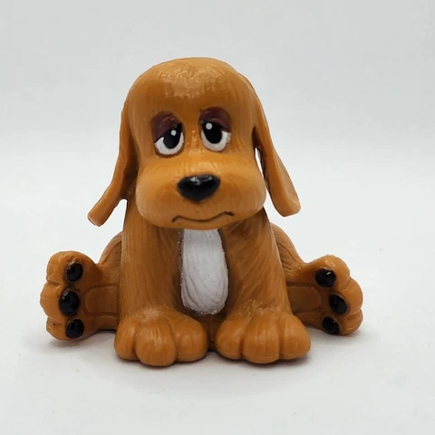 Vintage Pound Puppies Brown Sitting Dog PVC Mini Figure 1996 Galoob PPI LGT Cover