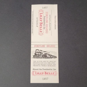 Frühe seltene Nr. 1457 Disneyland Eisenbahn Lilly Belle Präsidentenwagen Ticket PA - Bild 1 von 6