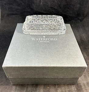 Waterford Crystal Butter Dishes 1/4 Pound Covered Butter Dish with Original Box - Picture 1 of 10