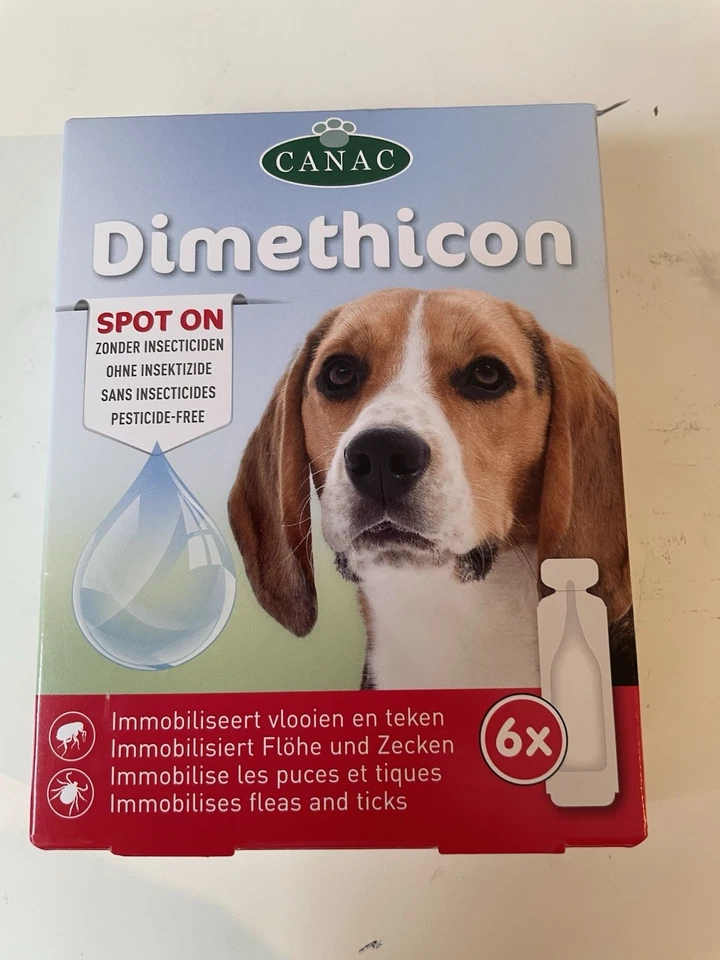 Canac Dimethicon 531741 Flohtropfen für Hunde (Packung mit 6)