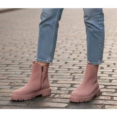 Sam Edelman Laguna Chelsea Bota de Cuero Rosa Reino Unido 4 EE. UU. 6,5 TACOS Senderismo Camping  Foto 1 de 4