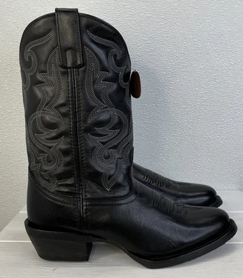 Laredo Maddie Western 靴子女式 9 码黑色皮革牛仔靴 — 第 1/4 张图片