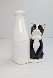 Vintage Smoking Katze mit Milchflasche Pelzman Designs Porzellan Figur 6" groß - Bild 1 von 11