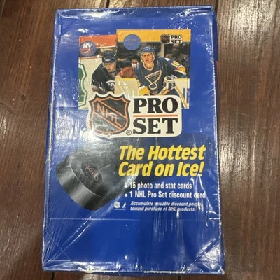 NUEVO SELLADO DE FÁBRICA 1990 Pro Set Serie 1 Hockey Hobby Box 36 Paquetes NHL HOF RC Foto 1 de 4