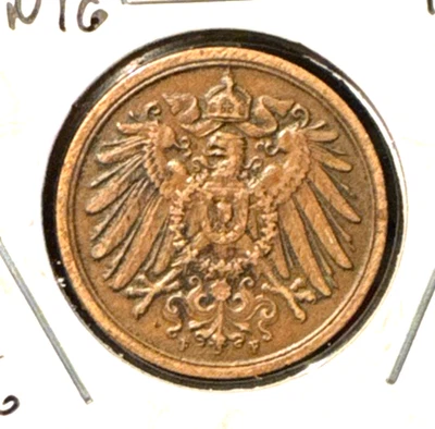 Alemania 1913 F 2 Pfennig KM 16 XF Foto 1 de 2