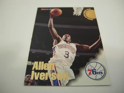 1996/97 NBA HOOPS ALLEN IVERSON ROOKIE 76ERS ORIGINAL CARD #295 NEAR MINT - Image 1 of 2