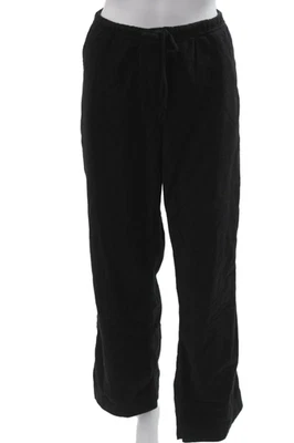 Pantalones deportivos de terciopelo para mujer de algodón negro con cordón talla M Foto 1 de 4