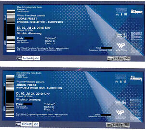 Judas Priest Berlin **  Block D - ERSTE REIHE ** 2 Tickets ** 02.07.2024