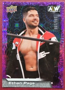 2022 AEW Ethan Page Purple Pyro /199 Trading Card Upper Deck Mint #70599 - Picture 1 of 2