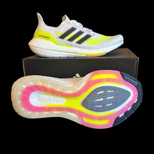 Adidas Ultraboost 21 Running Sneaker Style FY0377 Solar Yellow Mens Size 10 US - Picture 1 of 20