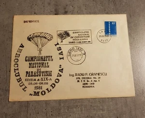 ROMANIA AEROCLUB OF MOLDOVA IASI SPECIAL COVER WITH SPECIAL CANCELLED - Picture 1 of 1
