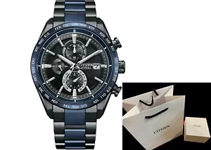 Citizen Ø 42mm Titanium AT8187-75E DLC Blue Universe Solar alarm world Radio - Picture 1 of 16