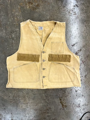 1950s VINTAGE CARHARTT SUPERDUX HUNTING VEST SHELL BROWN - Image 1 of 4