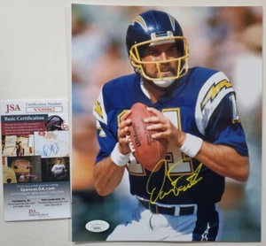 NICE Autographed Chargers Dan Fouts 8x10 Photo Football JSA COA HOF - Picture 1 of 3