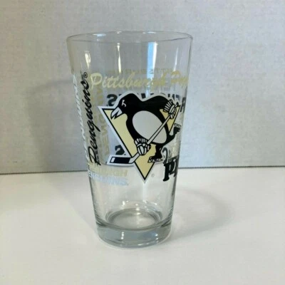 Pittsburgh Penguins NHL Cerveza Pinta Vidrio Vajilla Vajilla Hockey PA Foto 1 de 4