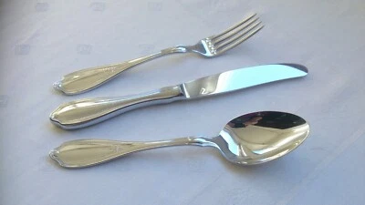 WMF Englische Rose Cromargan Besteck Menü 3 teilig Messer Gabel Löffel - mehrere - Bild 1 von 4