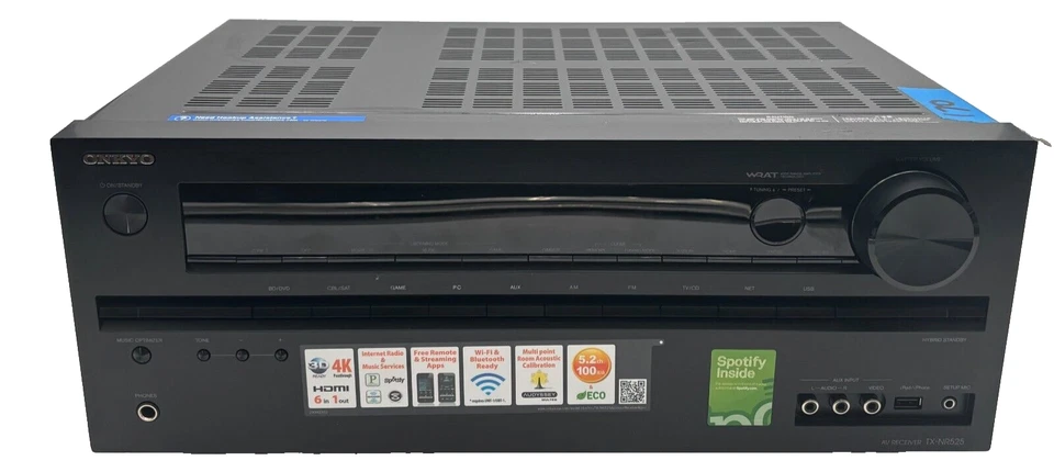 Onkyo TX-NR525 Home Theater Receiver HDMI 4K 3D USB Network & App Enabled - Image 1 of 3